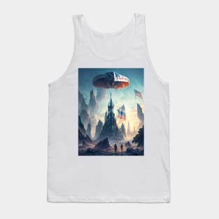 "Liberty Unbound: A Futuristic Independence Day Celebration Tank Top